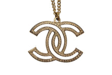 Load image into Gallery viewer, 極美品 CHANEL シャネル ネックレス ココマーク アクセサリー ラインストーン F16V刻印 ゴールド 中古 4c065159