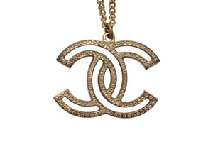 極美品 CHANEL シャネル ネックレス ココマーク アクセサリー ラインストーン F16V刻印 ゴールド 中古 4c065159