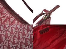 Load image into Gallery viewer, Christian Dior クリスチャンディオール ショルダーバッグ トロッター柄 キャンバス レザー レッド 美品 中古 4c066300