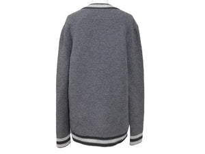 極美品 CHANEL シャネル カーディガン P46773K05936 サイズ38 ココマークボタン ウール カシミヤ グレー 中古 4c066320