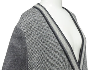 極美品 CHANEL シャネル カーディガン P46773K05936 サイズ38 ココマークボタン ウール カシミヤ グレー 中古 4c066320