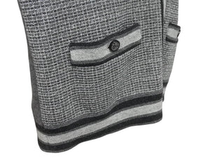 極美品 CHANEL シャネル カーディガン P46773K05936 サイズ38 ココマークボタン ウール カシミヤ グレー 中古 4c066320