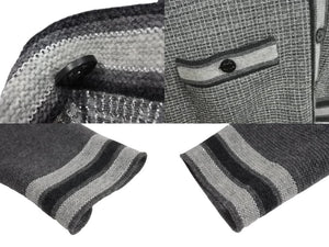 極美品 CHANEL シャネル カーディガン P46773K05936 サイズ38 ココマークボタン ウール カシミヤ グレー 中古 4c066320