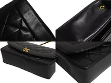 Load image into Gallery viewer, CHANEL シャネル マトラッセ25 ダイアナ ショルダーバッグ A01165 レザー ラムスキン 3番台 ゴールド金具 ブラック 美品 中古 4c066613cc