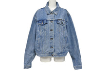 Load image into Gallery viewer, HARLEY DAVIDSON ハーレーダビッドソン 90s ロゴパッチ デニム ジャケット ブルー アウター サイズXL 美品 中古 4c069714