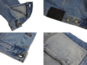 HARLEY DAVIDSON ハーレーダビッドソン 90s ロゴパッチ デニム ジャケット ブルー アウター サイズXL 美品 中古 4c069714