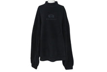 Load image into Gallery viewer, 極美品 BALENCIAGA バレンシアガ 23AW エンブロイダリー モックネック フリース ブラック ポリエステル オーバーサイズ 697975 サイズXS 中古 4c066828
