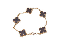Load image into Gallery viewer, Van Cleef &amp; Arpels ヴァンクリーフ＆アーペル 5モチーフ ヴィンテージ アルハンブラ ブレスレット レターウッド ピンクゴールド VCARO30U00 美品 中古 4c066952