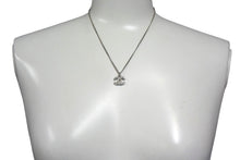 Load image into Gallery viewer, CHANEL シャネル ネックレス ココマーク シルバー メタル ラインストーン C11V刻印 重量5.8g 全長42.5cm 美品 中古 4c066980