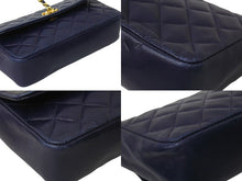 Load image into Gallery viewer, CHANEL シャネル マトラッセ19 ミニショルダーバッグ ココマーク 1番台 ラムスキン ネイビー ゴールド金具 美品 中古 4c066994