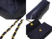 Load image into Gallery viewer, CHANEL シャネル マトラッセ19 ミニショルダーバッグ ココマーク 1番台 ラムスキン ネイビー ゴールド金具 美品 中古 4c066994