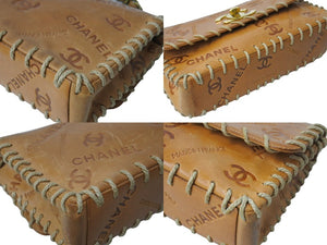CHANEL シャネル マトラッセ25 Sフラップ Sチェーンショルダーバック ブラウン ヌメ革 ゴールド金具 良品 中古 4c066995