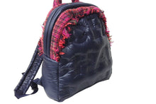 Load image into Gallery viewer, 極美品 CHANEL シャネル ドゥドーヌ リュック バックパック A91933 ココマーク ネイビー ピンク ナイロン ツイード 中古 4c066996