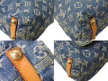 Load image into Gallery viewer, LOUIS VUITTON ルイ ヴィトン バギーGM ショルダーバッグ M95048 モノグラムデニム ブルー ベージュ 美品 中古 4c066997