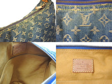 Load image into Gallery viewer, LOUIS VUITTON ルイ ヴィトン バギーGM ショルダーバッグ M95048 モノグラムデニム ブルー ベージュ 美品 中古 4c066997