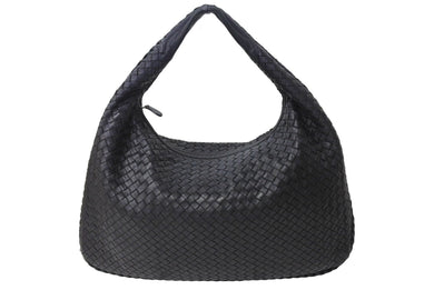BOTTEGA VENETA ボッテガヴェネタ ホーボー ワンショルダーバッグ イントレチャート 115654 V0016 8175 レザー ブラック 良品 中古 4c067002