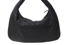 Load image into Gallery viewer, BOTTEGA VENETA ボッテガヴェネタ ホーボー ワンショルダーバッグ イントレチャート 115654 V0016 8175 レザー ブラック 良品 中古 4c067002