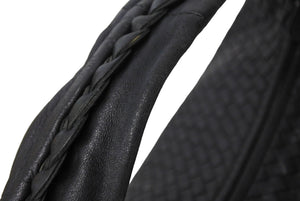 BOTTEGA VENETA ボッテガヴェネタ ホーボー ワンショルダーバッグ イントレチャート 115654 V0016 8175 レザー ブラック 良品 中古 4c067002