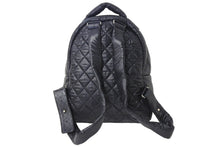 Load image into Gallery viewer, 極美品 CHANEL シャネル コココクーン リュック デイパック 21番台 イタリア製 ナイロン ブラック シルバー金具 中古 4c067006