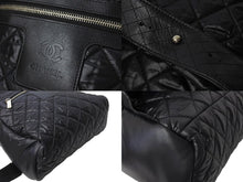 Load image into Gallery viewer, 極美品 CHANEL シャネル コココクーン リュック デイパック 21番台 イタリア製 ナイロン ブラック シルバー金具 中古 4c067006
