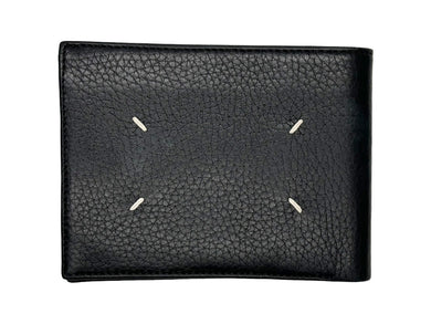 MaisonMargiela メゾンマルジェラ フリップフラップウォレット 二つ折り財布 レザー ブラック ホワイト 美品 中古 4c067023