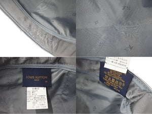 LOUISVUITTON ルイヴィトン 21AW モノグラムミラーキャップ MP3115 ポリエステル シルバー サイズ60 美品 中古 4c067032