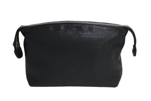 CHROME HEARTS クロムハーツ ポーチ CHプラス レザーパッチ ダガージップ ブラック レザー シルバー925 シルバー金具 美品 中古 4c067054ch