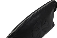 Load image into Gallery viewer, CHROME HEARTS クロムハーツ ポーチ CHプラス レザーパッチ ダガージップ ブラック レザー シルバー925 シルバー金具 美品 中古 4c067054ch
