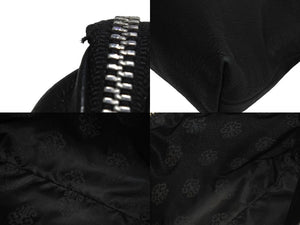 CHROME HEARTS クロムハーツ ポーチ CHプラス レザーパッチ ダガージップ ブラック レザー シルバー925 シルバー金具 美品 中古 4c067054ch