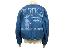 画像をギャラリービューアに読み込む, 極美品 A BATHING APE × FUTURA アベイシングエイプ フューチュラ スタジアムジャケット ホワイト ブルー ウール ナイロン ポリエステル M 中古 4c067072 
