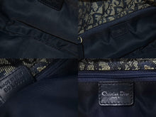 Load image into Gallery viewer, ChristianDior クリスチャンディオール トロッター柄 ワンショルダーバッグ ブルー キャンバス レザー シルバー金具 中古 4c067078