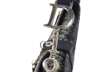 Load image into Gallery viewer, ChristianDior クリスチャンディオール トロッター柄 ワンショルダーバッグ ブルー キャンバス レザー シルバー金具 中古 4c067078