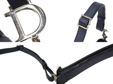 Load image into Gallery viewer, ChristianDior クリスチャンディオール トロッター柄 ワンショルダーバッグ ブルー キャンバス レザー シルバー金具 中古 4c067078