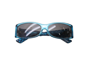 極美品 CHROME HEARTS × MATTY BOY クロムハーツ マッティボーイ 99Eyes ULEIN サングラス ブルー プラスチック シルバー925 60□15-134 シルバー金具 中古 4c067083