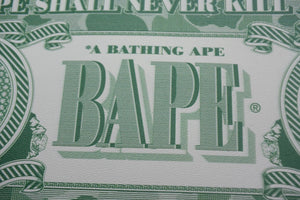 未使用 A BATHING APE アベイシングエイプ ポーチ BANKNOTE グリーン MN0508_1K80190305 中古 4c067086 