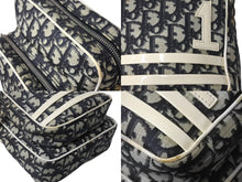 Load image into Gallery viewer, Christian Dior クリスチャンディオール トロッター柄 ショルダーバッグ ネイビー PVC シルバー金具 良品 中古 4c067092