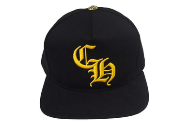 極美品 ChromeHearts クロムハーツ CH BaseBall Hat ベースボールキャップ ブラック ブラック イエロー サイズOS 中古 4c067093