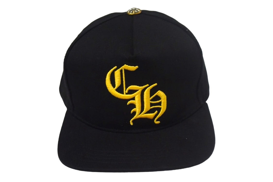 極美品 ChromeHearts クロムハーツ CH BaseBall Hat ベースボールキャップ ブラック ブラック イエロー サイズOS 中古 4c067093