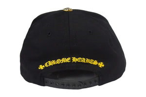 極美品 ChromeHearts クロムハーツ CH BaseBall Hat ベースボールキャップ ブラック ブラック イエロー サイズOS 中古 4c067093