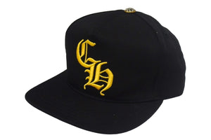 極美品 ChromeHearts クロムハーツ CH BaseBall Hat ベースボールキャップ ブラック ブラック イエロー サイズOS 中古 4c067093