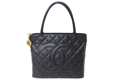 CHANEL シャネル 復刻トート トートバッグ A01804 ココマーク キャビアスキン マトラッセ 9番台 ゴールド金具 美品 中古 4c067098cc
