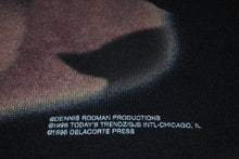 Load image into Gallery viewer, VINTAGE ヴィンテージ デニス ロッドマン スウェット サイズL 90s ブラック プリント バスケ 当時物 美品 中古 4c067100