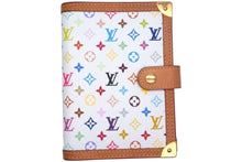 Load image into Gallery viewer, LOUIS VUITTON ルイ ヴィトン アジェンダPM 手帳カバー LV手帳 R20896 PVC レザー マルチカラー ブロン 美品 中古 4c067101lv