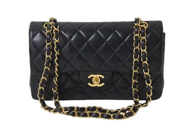 CHANEL シャネル チェーンショルダーバッグ マトラッセ23 Wフラップ ラムスキン 6番台 ブラック ゴールド 美品 中古 4c067104cc