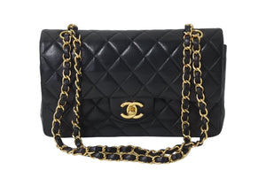 CHANEL シャネル チェーンショルダーバッグ マトラッセ23 Wフラップ ラムスキン 6番台 ブラック ゴールド 美品 中古 4c067104cc