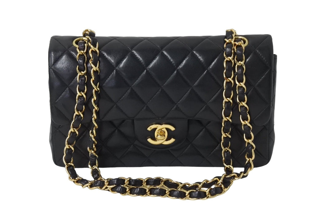 CHANEL シャネル チェーンショルダーバッグ マトラッセ23 Wフラップ ラムスキン 6番台 ブラック ゴールド 美品 中古 4c067104cc