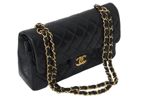CHANEL シャネル チェーンショルダーバッグ マトラッセ23 Wフラップ ラムスキン 6番台 ブラック ゴールド 美品 中古 4c067104cc