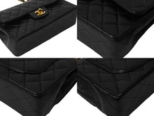 Load image into Gallery viewer, CHANEL シャネル チェーンショルダーバッグ マトラッセ23 Wフラップ ラムスキン 6番台 ブラック ゴールド 美品 中古 4c067104cc