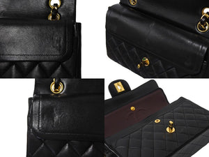 CHANEL シャネル チェーンショルダーバッグ マトラッセ23 Wフラップ ラムスキン 6番台 ブラック ゴールド 美品 中古 4c067104cc