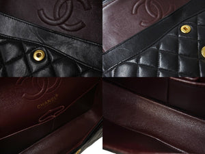 CHANEL シャネル チェーンショルダーバッグ マトラッセ23 Wフラップ ラムスキン 6番台 ブラック ゴールド 美品 中古 4c067104cc